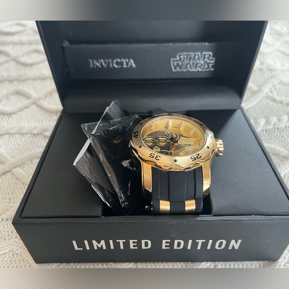 Invicta Men’s Star Wars Gold and Black Watch Limited Edition C-3PO OSFM - Picture 13 of 13